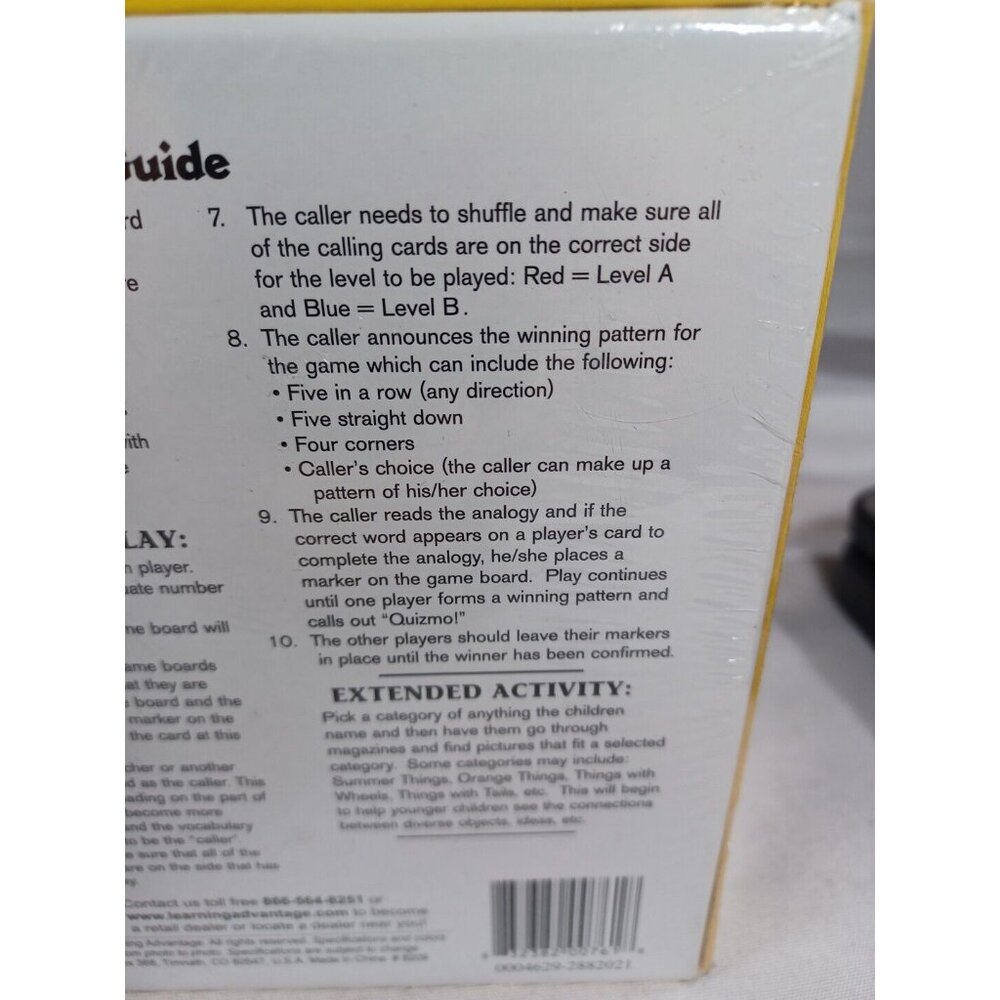 Quizmo Analogies Educational Bingo Language Skills Game 2-36 Players Age… - Picture 11 of 14